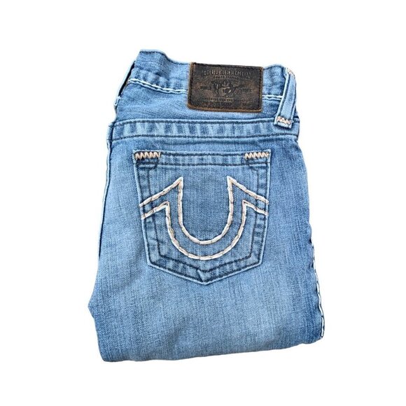 VINTAGE True Religion Jeans Size 28 GENO Boys Blue - Picture 2 of 7